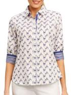 Foxcroft Petite Flamingo-print Shirt