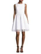 Calvin Klein Spiral-eyelet Fit-&-flare Dress