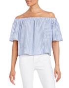 Highline Collective Striped Off-the-shoulder Top