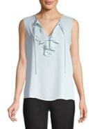 Karl Lagerfeld Paris Ruffle V-neck Top