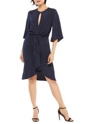 Maggy London Cascade Tie-front Dress