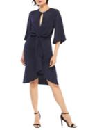 Maggy London Cascade Tie-front Dress