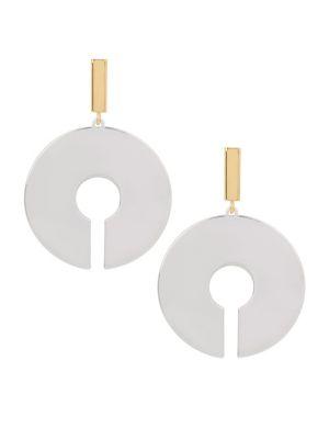 Bcbgeneration Heavy Metal Two-tone Circle Drop Earrings