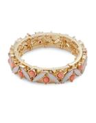 R.j. Graziano Cabochon And Crystal Stretch Bracelet