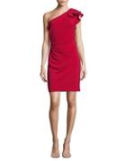 Carmen Marc Valvo Infusion Ruffled One-shoulder Dress