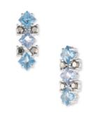 Judith Jack Cubic Zirconia, Crystal, Marcasite, Spinnel And Sterling Silver Drop Earrings