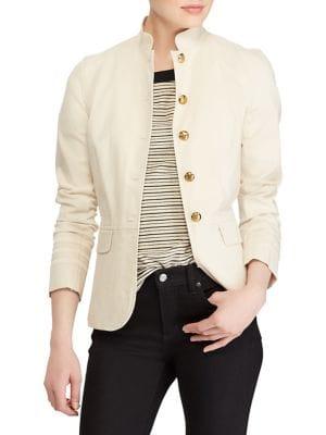 Lauren Ralph Lauren Stretch Canvas Military Jacket