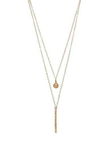 Lord & Taylor 14k Yellow Gold Double Layer Necklace