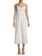 Astr The Label Sleeveless Lace-up Cotton Jumpsuit