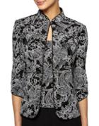 Alex Evenings Two-piece Floral Print Camisole And Jacket