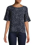 French Connection Floral Komo Crepe Top