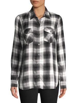 Jessica Simpson Petunia Plaid Button-down Shirt