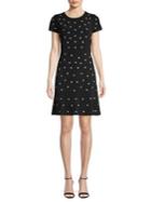 Michael Michael Kors Petite Flower- Dot Flounce Dress