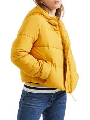 Miss Selfridge Cropped Puffer Jacket