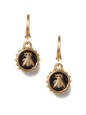 Vince Camuto Bee Charm Huggie Drop Earrings