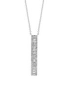Effy Diamond And 14k White Gold Bar Necklace