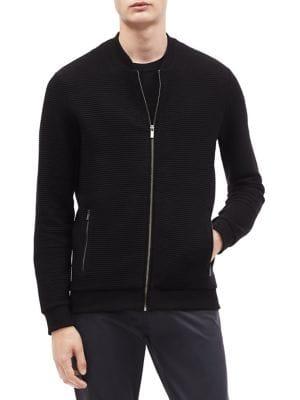 Calvin Klein Cotton Blend Bomber Sweater
