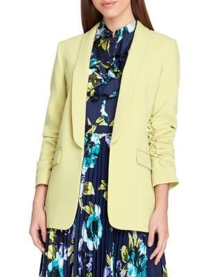Tahari Arthur S. Levine Ruched-sleeve Shawl Jacket