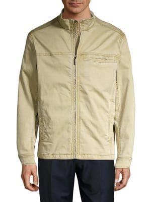 Tommy Bahama Full Zip Cotton Blend Jacket