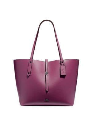 Coach Party Mouse-print Market Leather Tote