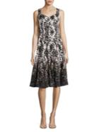 Gabby Skye Plus Sweetheart Fit-and-flare Printed Dress