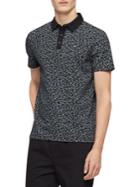 Calvin Klein Floral-print Cotton Polo