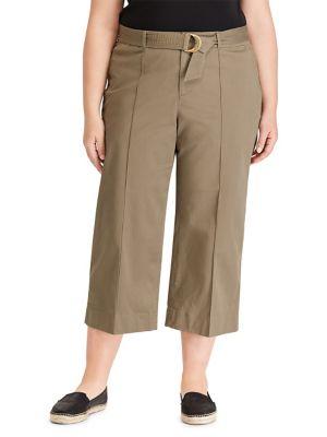 Lauren Ralph Lauren Plus Twill Wide-leg Pant