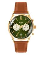 Henry London Chiswick Stainless Steel And Leather-strap Chronograph Watch