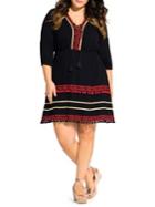 City Chic Plus In The Details Fit-&-flare Dress