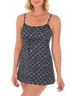 Shape Solver Gridlock Crisscross Empire Swimdress