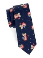 Barbara Blank Dotted & Floral Cotton Tie