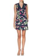Laundry By Shelli Segal Lace-trimmed Printed Pique Sheath Dress