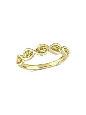 Sonatina 14k Yellow Gold And Yellow Sapphire Stackable Infinity Ring