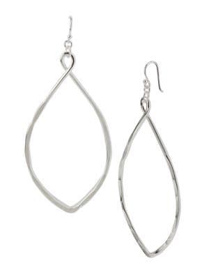 Robert Lee Morris Silvertone Oval Drop Earrings