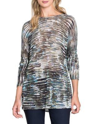 Nic+zoe Petite Printed Knit Top