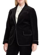 Lauren Ralph Lauren Plus Classic Velvet Blazer