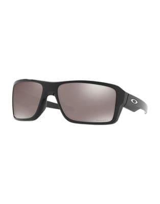 Oakley Double Edge 66mm Wrap Polarized Sunglasses