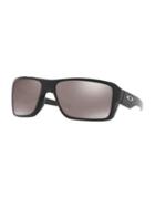 Oakley Double Edge 66mm Wrap Polarized Sunglasses