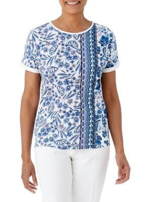 Olsen Santorini Modern Collage Print Tee
