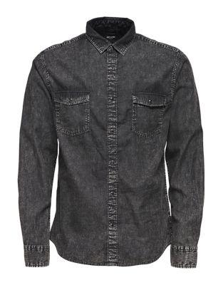 Only And Sons Denim Casual Button-down Shirt