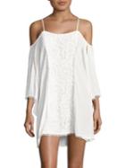 Lspace Embroidered Cold-shoulder Cover-up Tunic