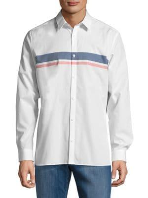 Calvin Klein Long-sleeve Cotton Button-down Shirt