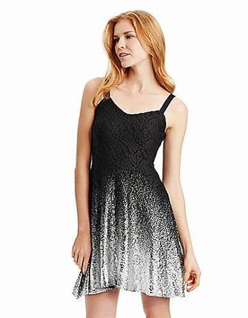 Free People Free People Foil Ombre Lace Fit & Flare Dress