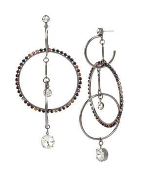 Bcbgeneration Hematite Multi-ring Chandelier Earrings