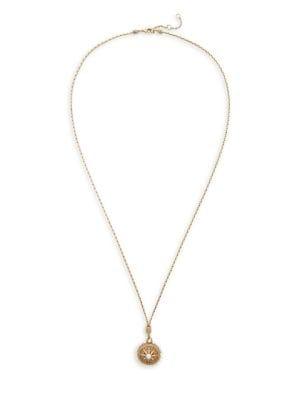 Sole Society Burnished Goldtone & Faux Pearl Medallion Pendant Necklace