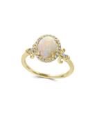 Effy Diamond, Opal And 14k Yellow Gold Ring