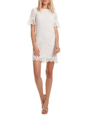 Trina Turk Bell-sleeve Lace Dress