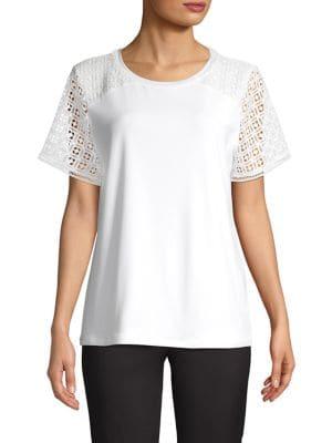 Karl Lagerfeld Paris Lace-panel Tee