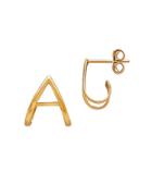 Lord & Taylor 14k Gold Inverted V Stud Earrings