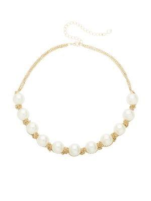Design Lab Faux Pearl Chain Necklace